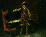 Paul Delaroche Cromwell and the corpse of Charles I oil on canvas